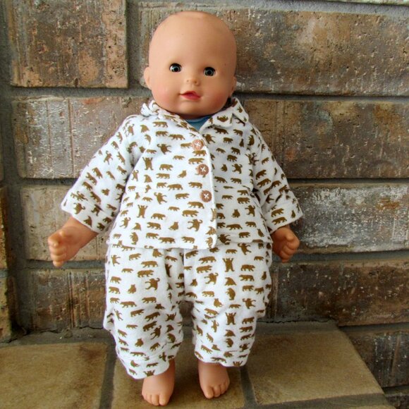 GOTZ BABY DOLL w COWBOY HAT, FLANNEL PJs, ACCESSORIES -  POTTERY BARN KIDS - Picture 13 of 15